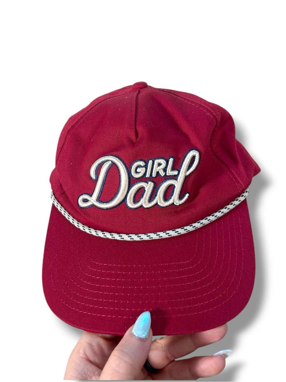 Barstool Sports Red Girl Dad Hitch Rope Retro Baseball Cap